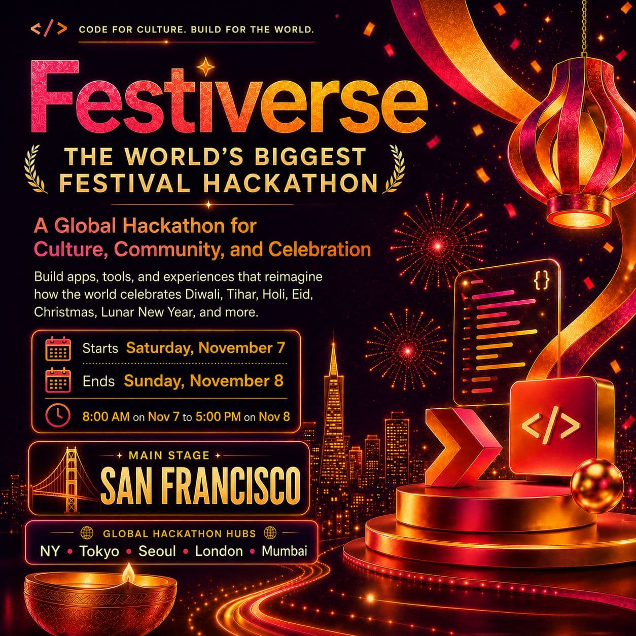 Festiverse 2026: The World’s Biggest Festival Hackathon — AI hackathon