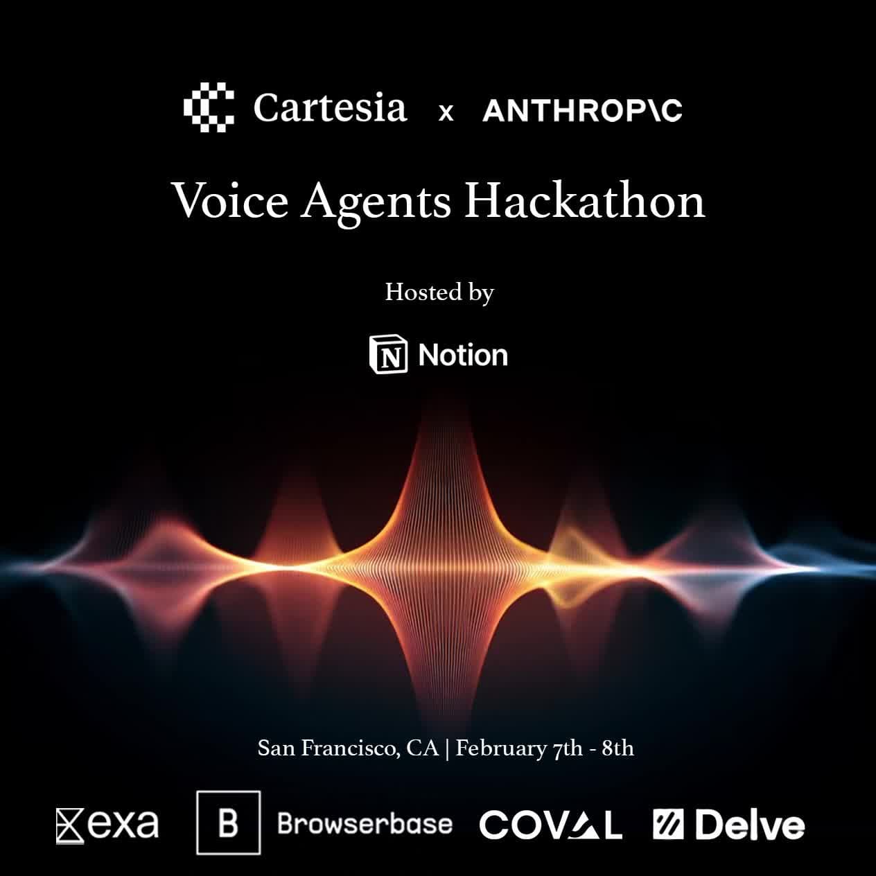 Cartesia x Anthropic Voice Agents Hackathon hosted by Notion
